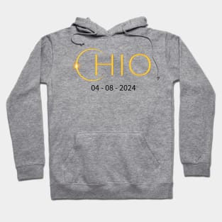 Ohio America 8th April 2024 Path of Totality Solar Eclipse Hoodie